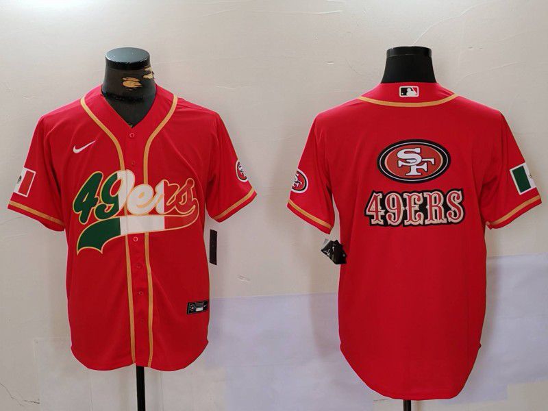 Men San Francisco 49ers Blank Red Second generation Mexican Joint Name 2024 Nike Limited NFL Jersey style 7->kansas city chiefs->NFL Jersey